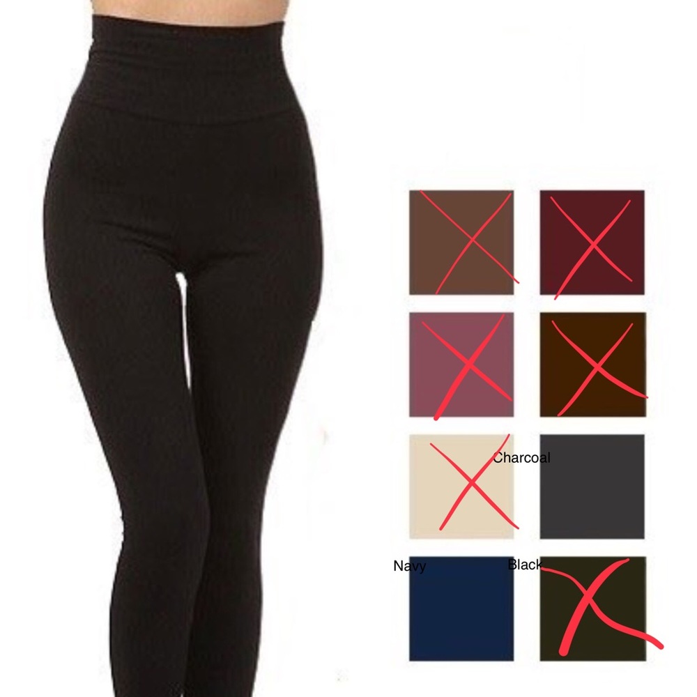 Quality high waisted fleece leggings